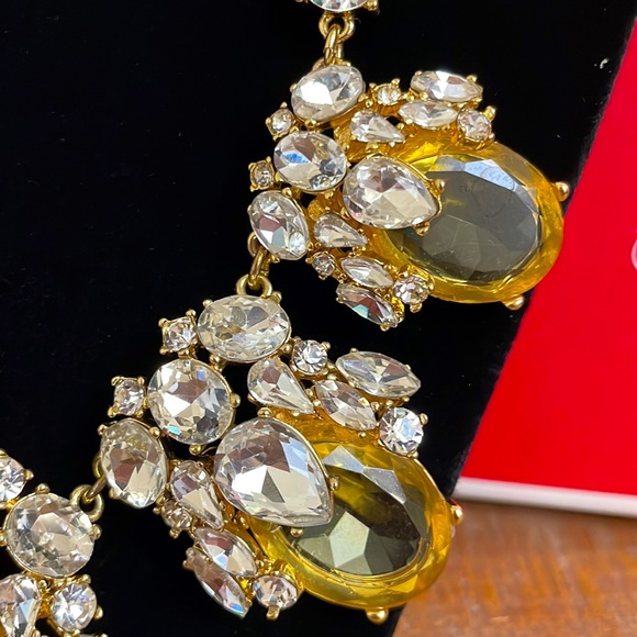 NWOT Talbots Citrine Color Statement Necklace - Picture 3 of 5